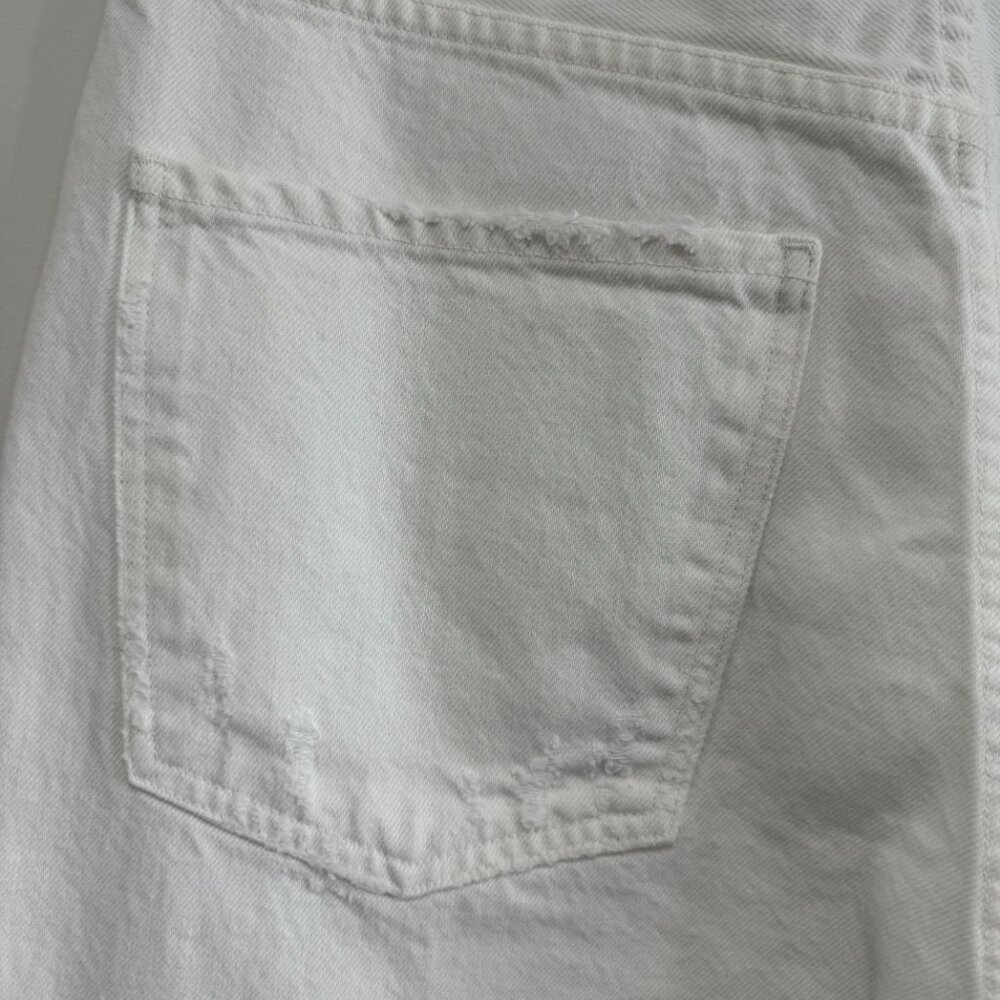 Agolde White 90s Mid Rise Loose Fit Jeans Button Fly, Size 29 - Picture 12 of 17